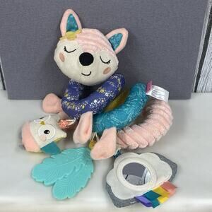 Infantino Go GaGa Pink Fox Spiral Car Seat Activity Toy Baby